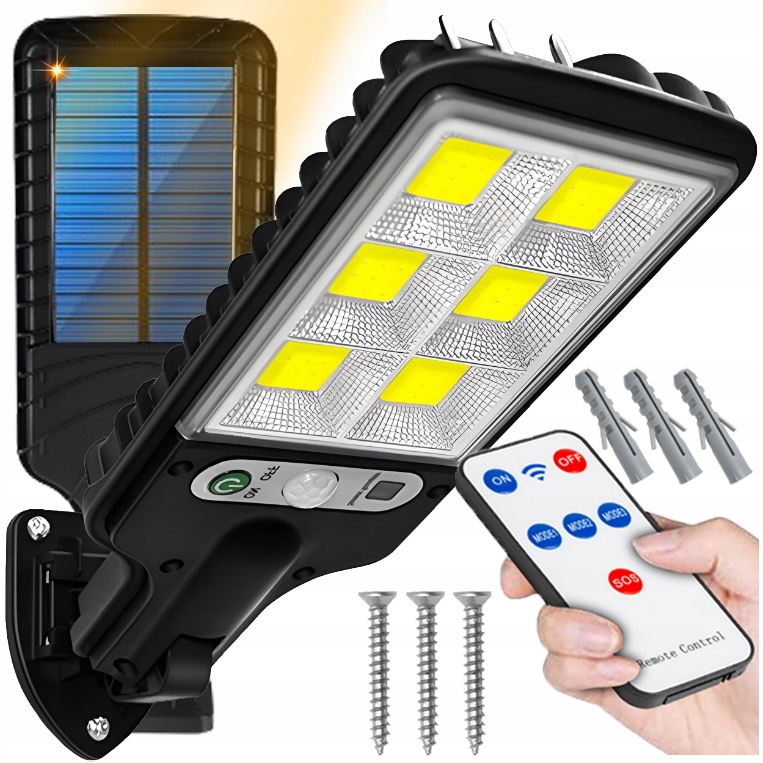 Spodné pouličné svietidlo 270 W 5000 lm, solárne napájanie